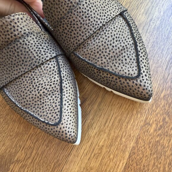 AGL ITALY Micro Pointed Toe Loafers; Polka Dot Print; Size 37 - Picture 9 of 9